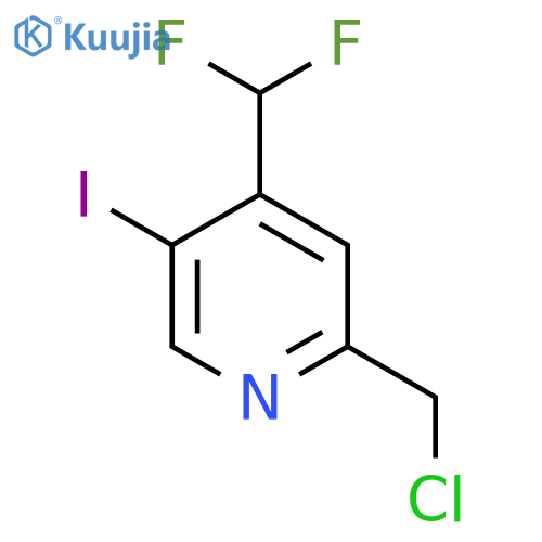 2-(Chloromethyl)-4-(difluoromethyl)-5-iodopyridine structure