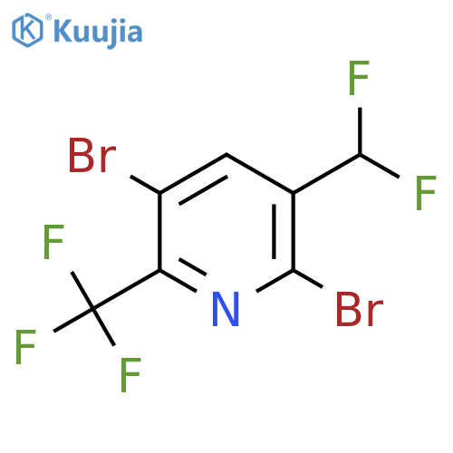 2,5-Dibromo-3-(difluoromethyl)-6-(trifluoromethyl)pyridine structure