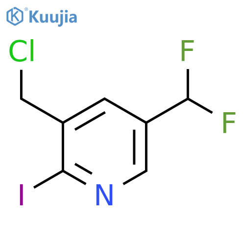 3-(Chloromethyl)-5-(difluoromethyl)-2-iodopyridine structure