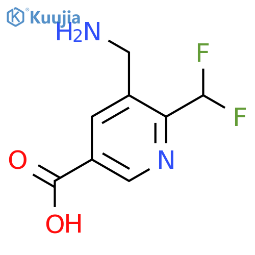 3-(Aminomethyl)-2-(difluoromethyl)pyridine-5-carboxylic acid structure