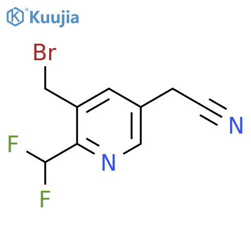 3-(Bromomethyl)-2-(difluoromethyl)pyridine-5-acetonitrile structure