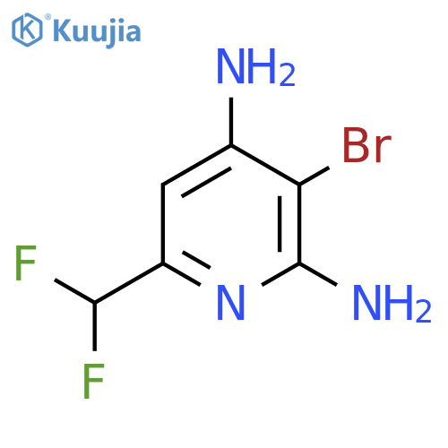 3-Bromo-2,4-diamino-6-(difluoromethyl)pyridine structure