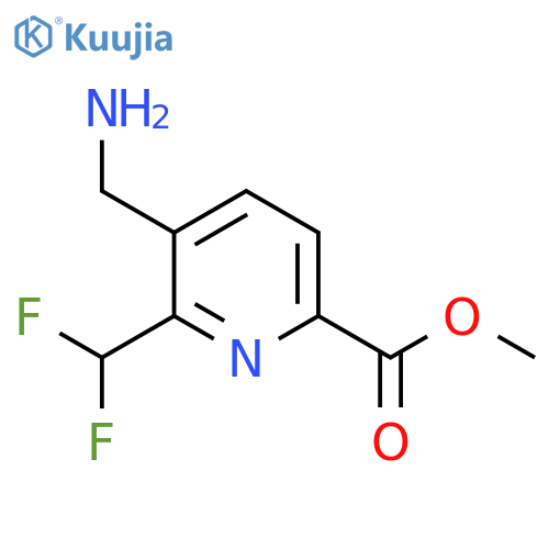 Methyl 3-(aminomethyl)-2-(difluoromethyl)pyridine-6-carboxylate structure