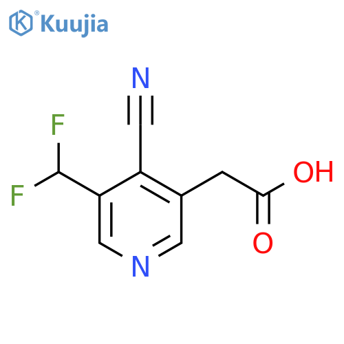 4-Cyano-3-(difluoromethyl)pyridine-5-acetic acid structure