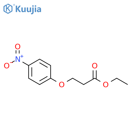 Propanoic acid, 3-(4-nitrophenoxy)-, ethyl ester structure