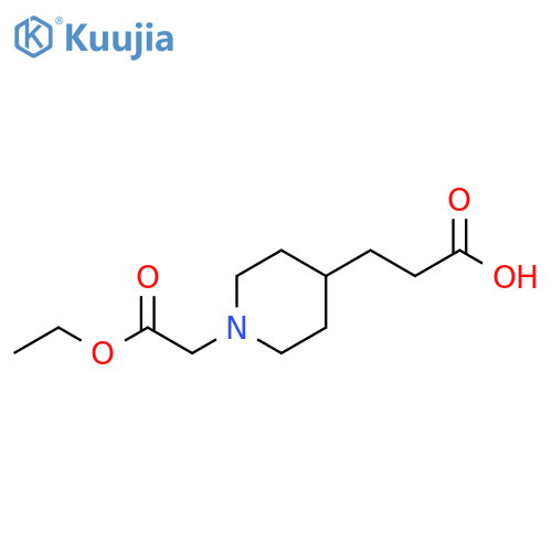 4-Piperidinepropanoic acid, 1-(2-ethoxy-2-oxoethyl)- structure