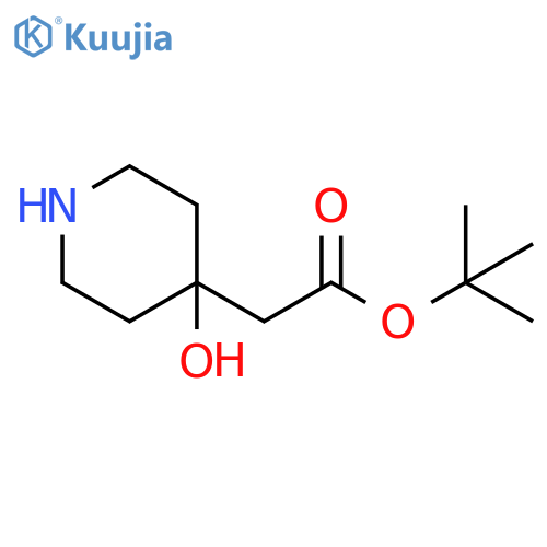 Tert-butyl 2-(4-hydroxypiperidin-4-yl)acetate structure