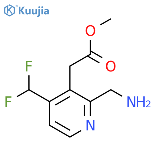 Methyl 2-(aminomethyl)-4-(difluoromethyl)pyridine-3-acetate structure