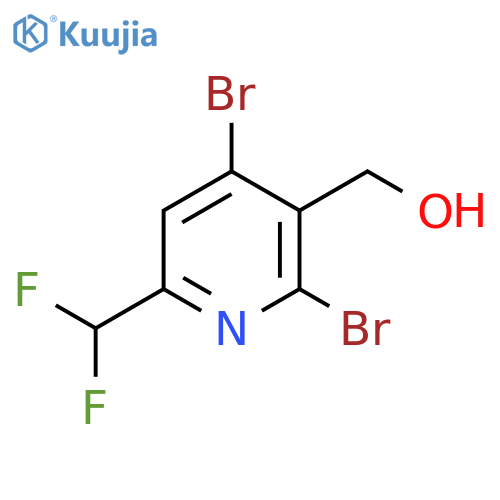 2,4-Dibromo-6-(difluoromethyl)pyridine-3-methanol structure