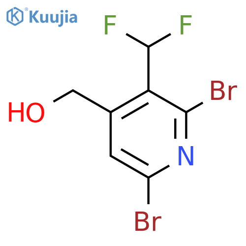 2,6-Dibromo-3-(difluoromethyl)pyridine-4-methanol structure