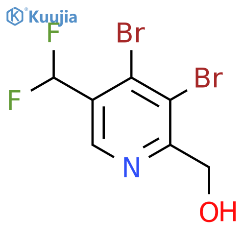 3,4-Dibromo-5-(difluoromethyl)pyridine-2-methanol structure
