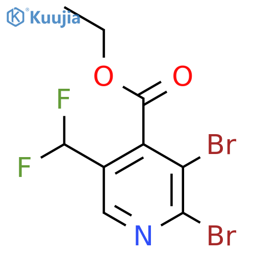 Ethyl 2,3-dibromo-5-(difluoromethyl)pyridine-4-carboxylate structure