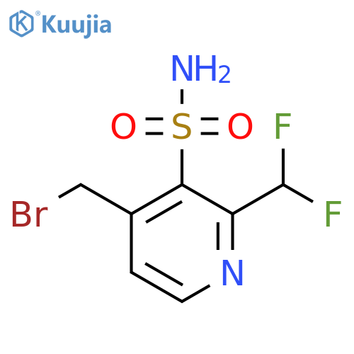 4-(Bromomethyl)-2-(difluoromethyl)pyridine-3-sulfonamide structure