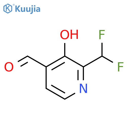 2-(Difluoromethyl)-3-hydroxypyridine-4-carboxaldehyde structure