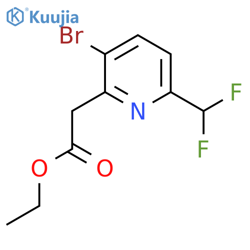 Ethyl 3-bromo-6-(difluoromethyl)pyridine-2-acetate structure