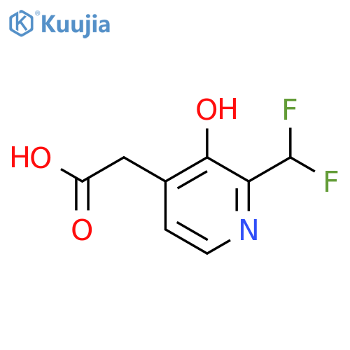 2-(Difluoromethyl)-3-hydroxypyridine-4-acetic acid structure