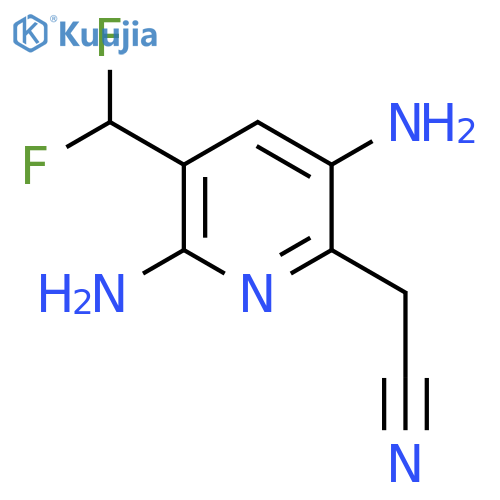 2,5-Diamino-3-(difluoromethyl)pyridine-6-acetonitrile structure