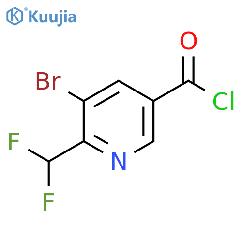 3-Bromo-2-(difluoromethyl)pyridine-5-carbonyl chloride structure