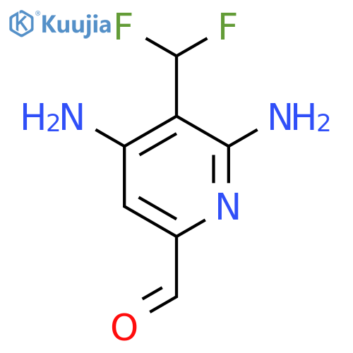 2,4-Diamino-3-(difluoromethyl)pyridine-6-carboxaldehyde structure