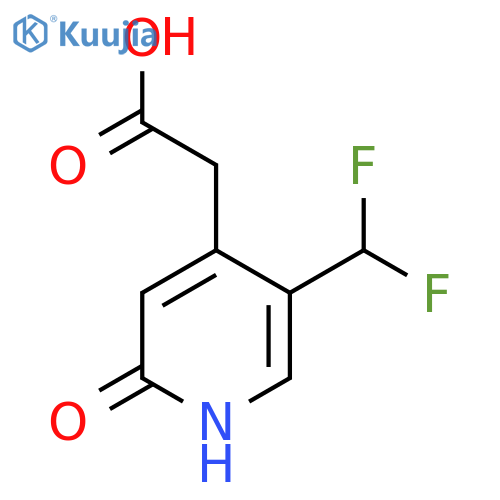 5-(Difluoromethyl)-2-hydroxypyridine-4-acetic acid structure
