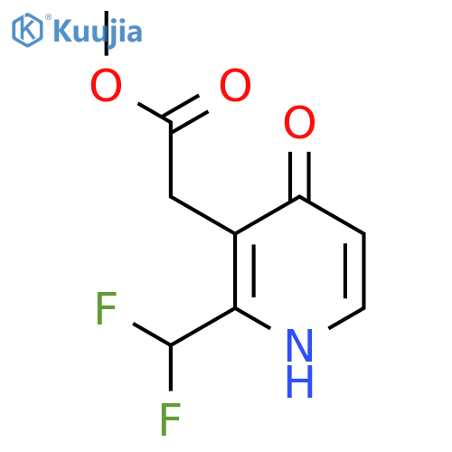 Methyl 2-(difluoromethyl)-4-hydroxypyridine-3-acetate structure