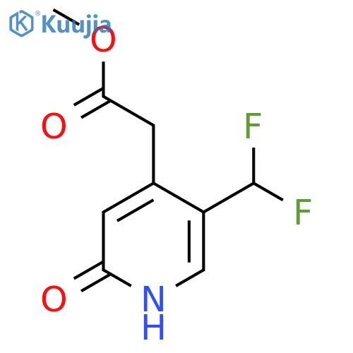 Methyl 5-(difluoromethyl)-2-hydroxypyridine-4-acetate structure