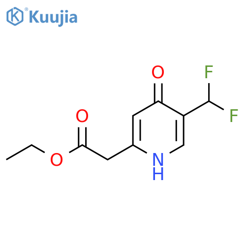 Ethyl 5-(difluoromethyl)-4-hydroxypyridine-2-acetate structure