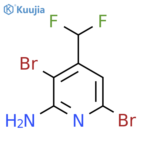 2-Amino-3,6-dibromo-4-(difluoromethyl)pyridine structure