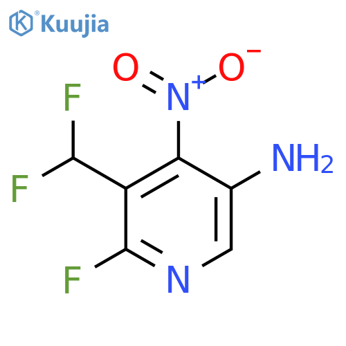 5-Amino-3-(difluoromethyl)-2-fluoro-4-nitropyridine structure