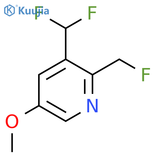3-(Difluoromethyl)-2-(fluoromethyl)-5-methoxypyridine structure