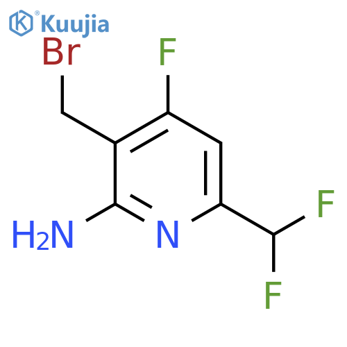 2-Amino-3-(bromomethyl)-6-(difluoromethyl)-4-fluoropyridine structure
