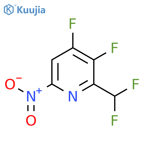 3,4-Difluoro-2-(difluoromethyl)-6-nitropyridine structure
