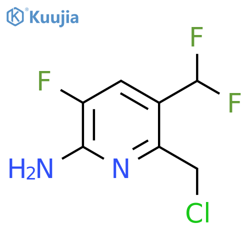 2-Amino-6-(chloromethyl)-5-(difluoromethyl)-3-fluoropyridine structure