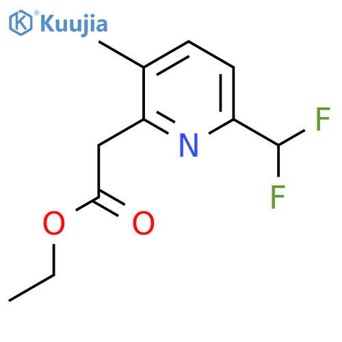 Ethyl 6-(difluoromethyl)-3-methylpyridine-2-acetate structure
