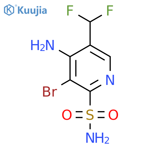 4-Amino-3-bromo-5-(difluoromethyl)pyridine-2-sulfonamide structure