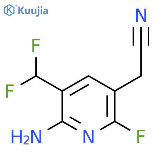 2-Amino-3-(difluoromethyl)-6-fluoropyridine-5-acetonitrile structure