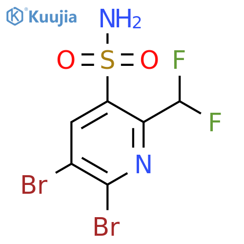2,3-Dibromo-6-(difluoromethyl)pyridine-5-sulfonamide structure
