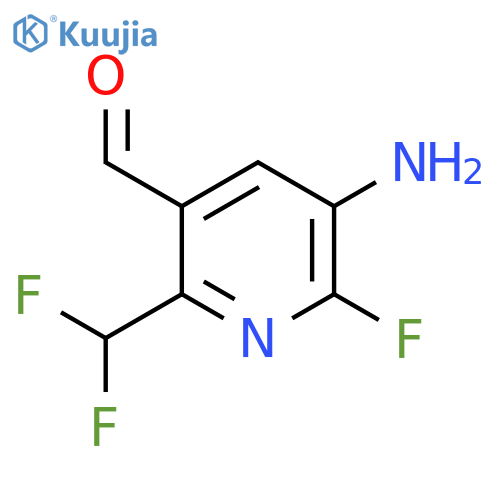3-Amino-6-(difluoromethyl)-2-fluoropyridine-5-carboxaldehyde structure