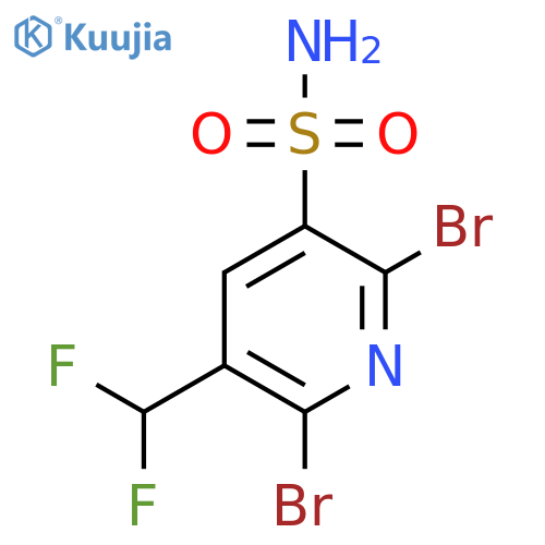 2,6-Dibromo-3-(difluoromethyl)pyridine-5-sulfonamide structure