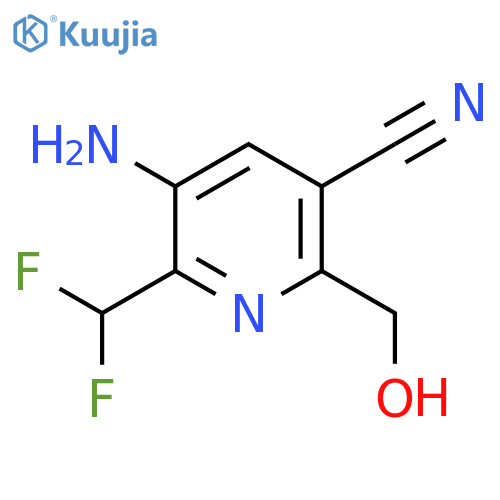 3-Amino-5-cyano-2-(difluoromethyl)pyridine-6-methanol structure