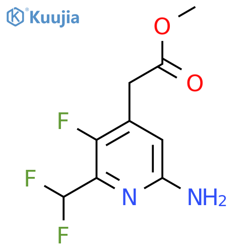 Methyl 6-amino-2-(difluoromethyl)-3-fluoropyridine-4-acetate structure