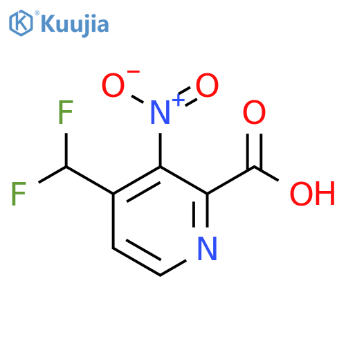 4-(Difluoromethyl)-3-nitropyridine-2-carboxylic acid structure