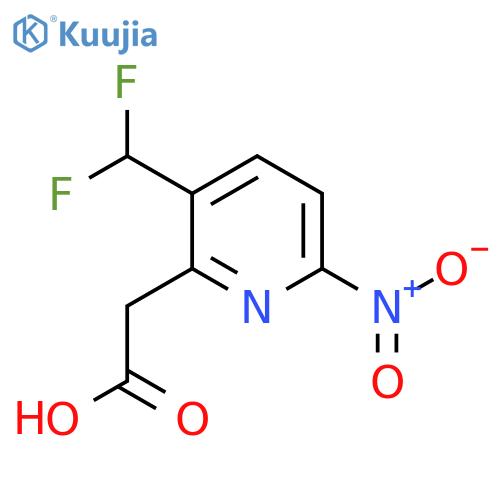 3-(Difluoromethyl)-6-nitropyridine-2-acetic acid structure