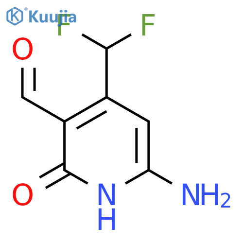 6-Amino-4-(difluoromethyl)-2-hydroxypyridine-3-carboxaldehyde structure