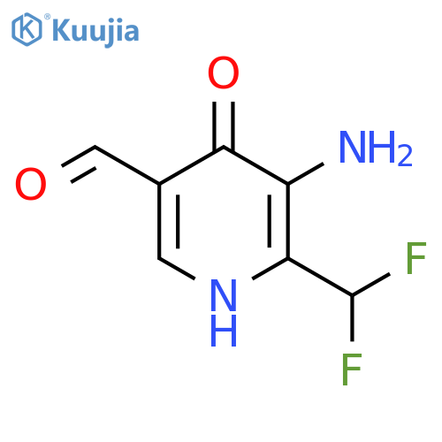 3-Amino-2-(difluoromethyl)-4-hydroxypyridine-5-carboxaldehyde structure
