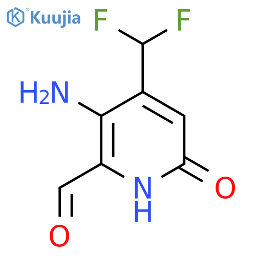 3-Amino-4-(difluoromethyl)-6-hydroxypyridine-2-carboxaldehyde structure