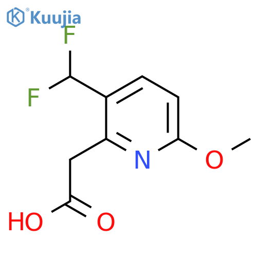 3-(Difluoromethyl)-6-methoxypyridine-2-acetic acid structure