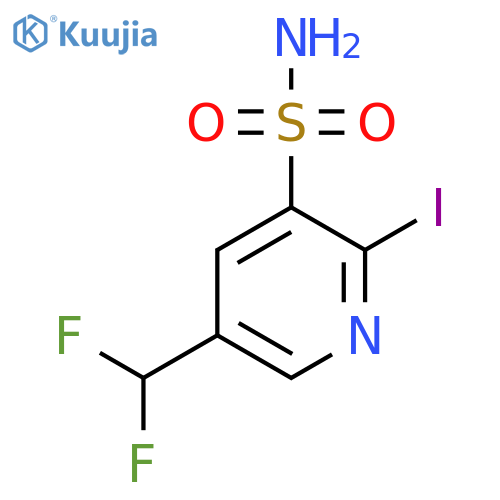 5-(Difluoromethyl)-2-iodopyridine-3-sulfonamide structure