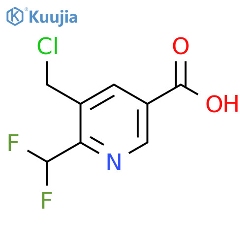 3-(Chloromethyl)-2-(difluoromethyl)pyridine-5-carboxylic acid structure