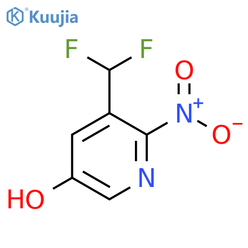 3-(Difluoromethyl)-5-hydroxy-2-nitropyridine structure